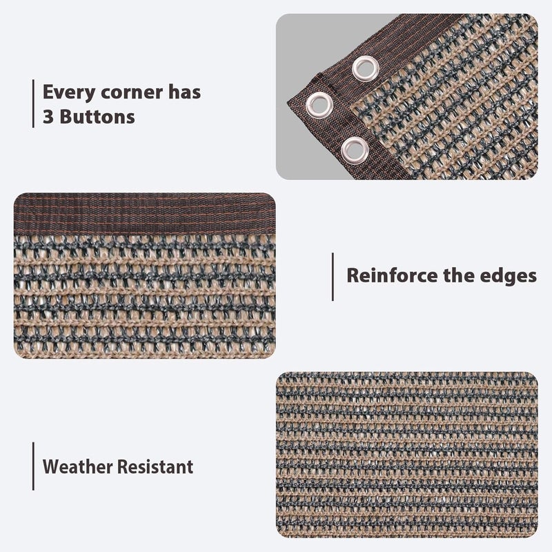 DELLNA Fence Covering Outdoor Privacy Screen for Fence – Fence Privacy Screen for Balcony, Yard, Patio, Garden, Zip Ties Included (Brown, 4x32.8Ft) - Image 3